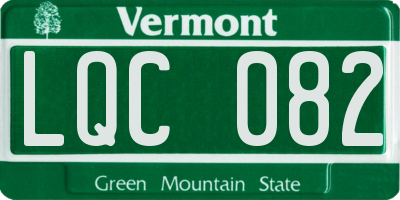VT license plate LQC082