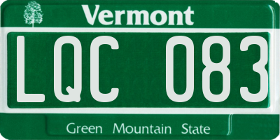 VT license plate LQC083