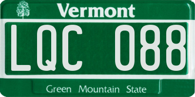 VT license plate LQC088