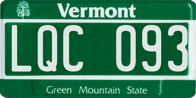 VT license plate LQC093