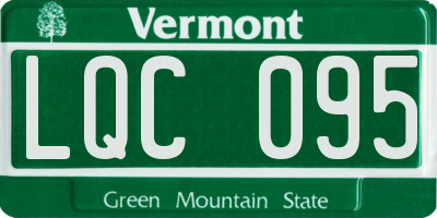 VT license plate LQC095