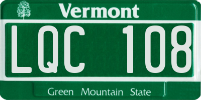 VT license plate LQC108