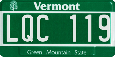 VT license plate LQC119