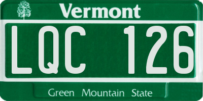 VT license plate LQC126