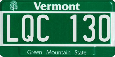 VT license plate LQC130