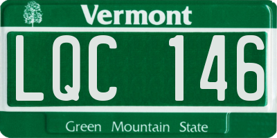 VT license plate LQC146
