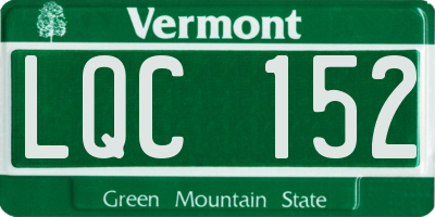 VT license plate LQC152