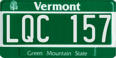 VT license plate LQC157