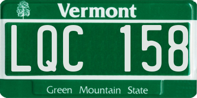 VT license plate LQC158