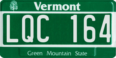 VT license plate LQC164