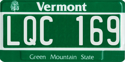 VT license plate LQC169