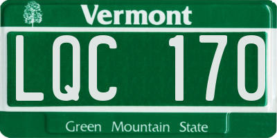 VT license plate LQC170