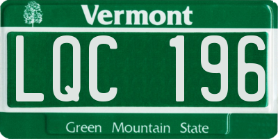 VT license plate LQC196