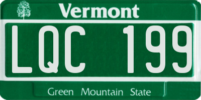 VT license plate LQC199