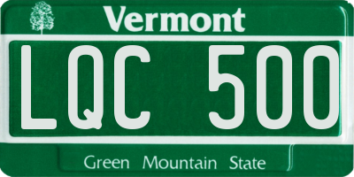 VT license plate LQC500