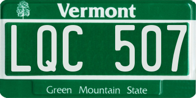 VT license plate LQC507