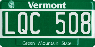 VT license plate LQC508