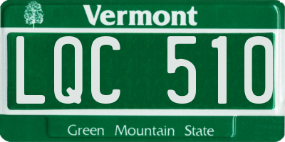 VT license plate LQC510