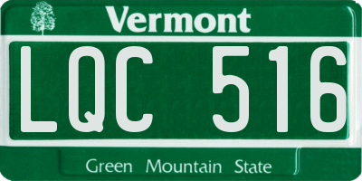 VT license plate LQC516