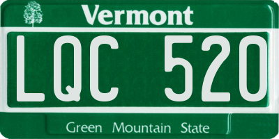 VT license plate LQC520