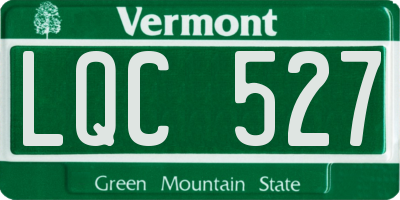 VT license plate LQC527