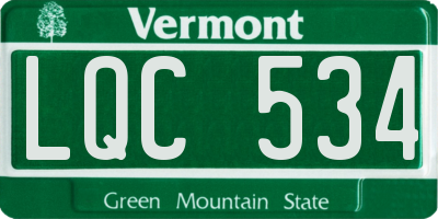 VT license plate LQC534