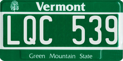 VT license plate LQC539