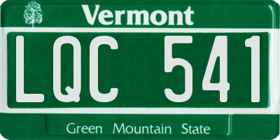VT license plate LQC541