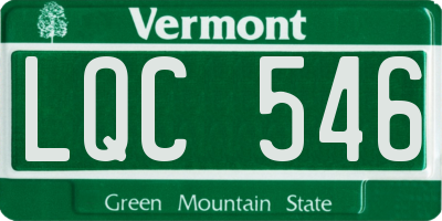 VT license plate LQC546