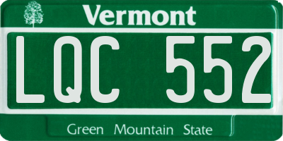 VT license plate LQC552