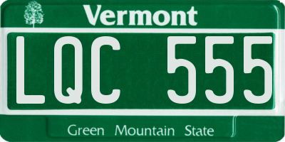 VT license plate LQC555