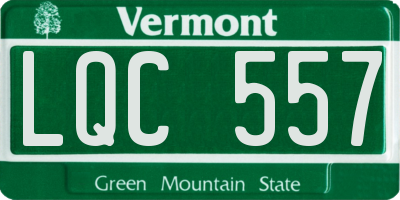 VT license plate LQC557