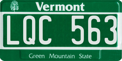 VT license plate LQC563