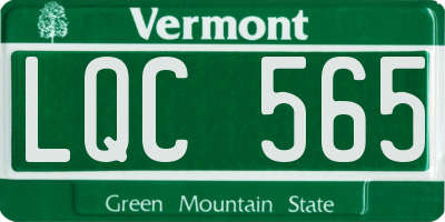 VT license plate LQC565