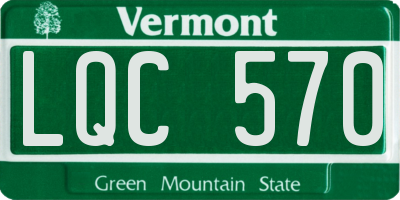 VT license plate LQC570