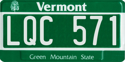 VT license plate LQC571