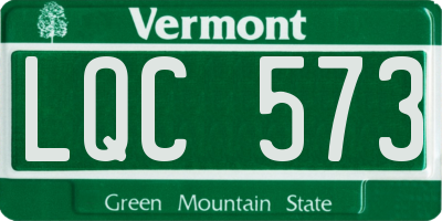 VT license plate LQC573