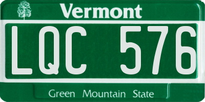 VT license plate LQC576