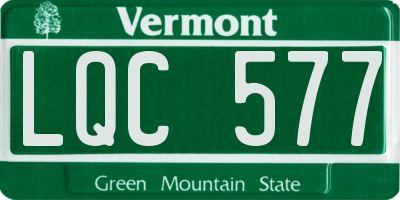 VT license plate LQC577