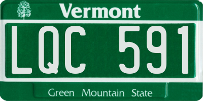VT license plate LQC591