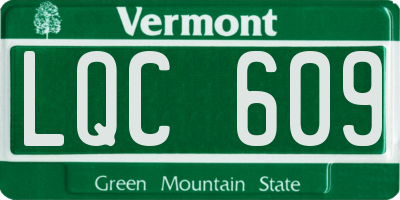 VT license plate LQC609