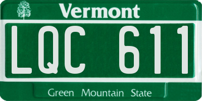 VT license plate LQC611