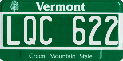 VT license plate LQC622