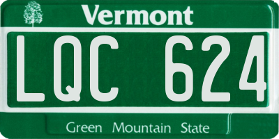 VT license plate LQC624