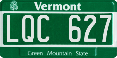 VT license plate LQC627