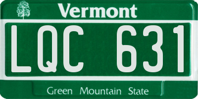 VT license plate LQC631