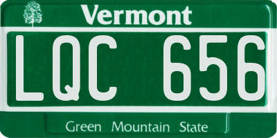 VT license plate LQC656