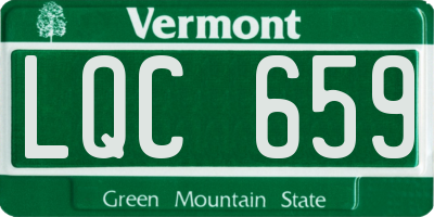 VT license plate LQC659