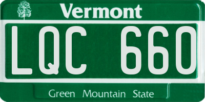 VT license plate LQC660