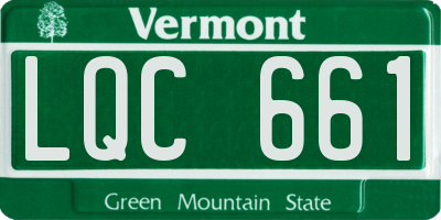 VT license plate LQC661